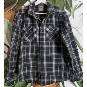 5.11 Tactical Mens Small Plaid Snap Button Front Long Sleeve Shirt Front Pockets